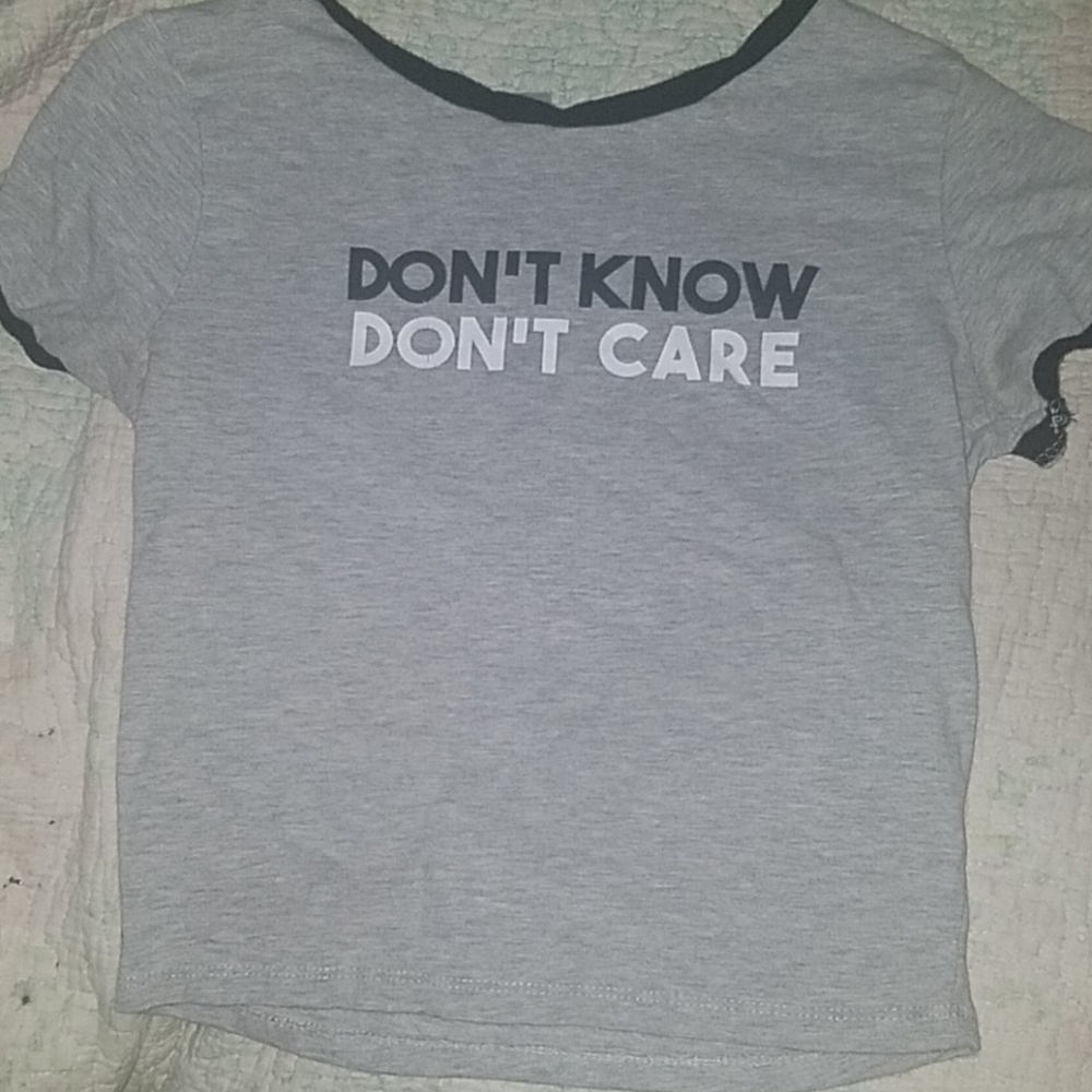 Black and Grey T Shirt with Writing